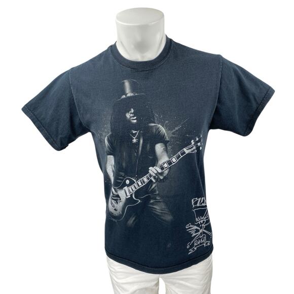 Fruit of the Loom Black Guns 'N Roses Slash Musician Band Tee T-shirt Top Size M - Picture 1 of 4